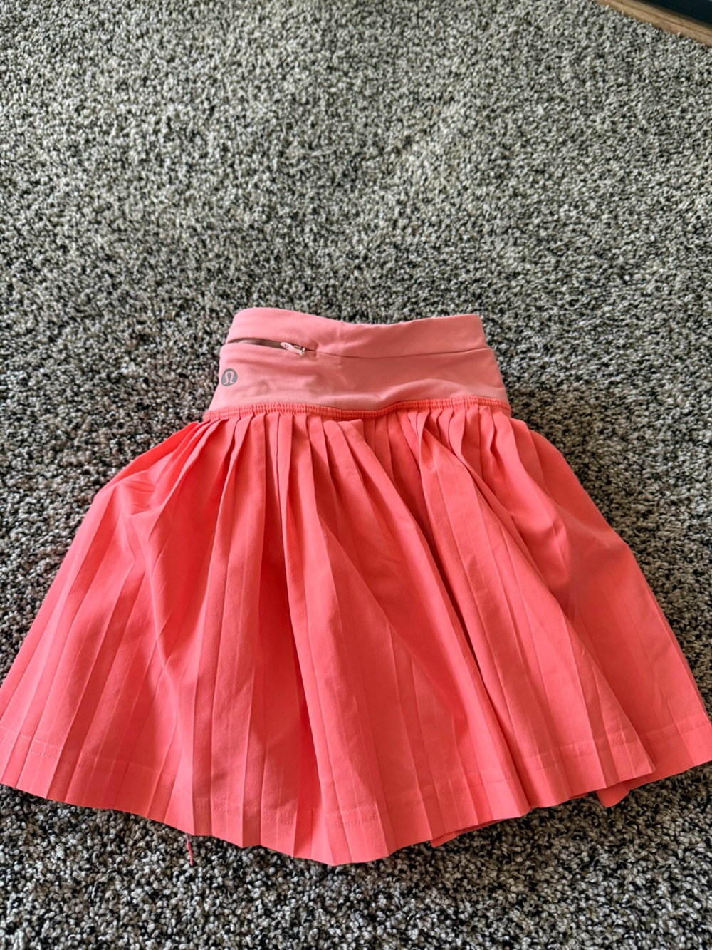 lululemon athletica Coral Pink Pleated Mini Skirt